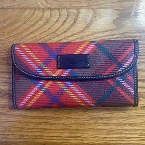 Dooney & Bourke red tartan pattern Wallet